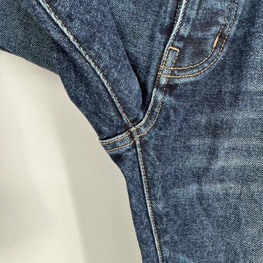 TWIN DRAGON DENIM SLIM STRAIGHT JEANS DARK WASH 32X32 MEN'S JEANS